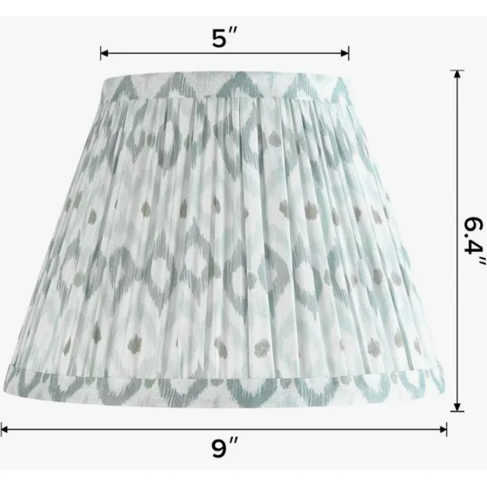 Set of 2 Spider‎ Pleated Lamp Shades Small Art Deco Pastels 5